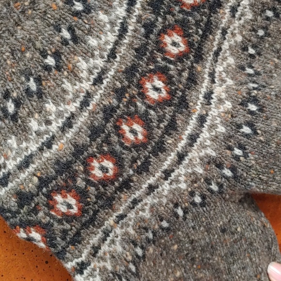 Highland Store Scottish fairisle sweater in bracken tweed fleck wool, women's XS - Picture 7 of 7